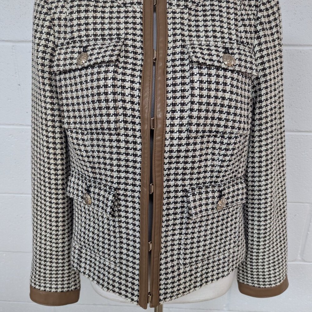 NWOT White House Black Market Houndstooth Stylist Suit Jacket, 14 - Picture 2 of 8